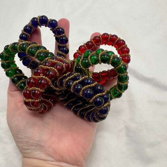 VTG set of 6 glass bead napkin rings - Picture 4 of 5